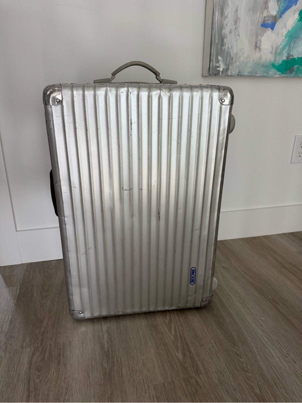 RIMOWA Vintage Aluminum Checked Bag